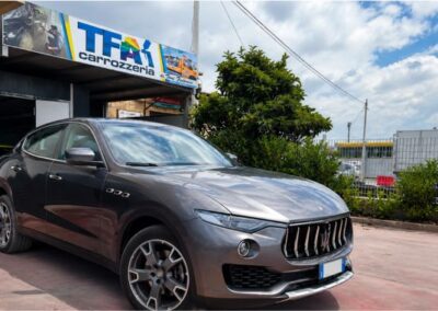 Maserati riparata e rifinita presso TFA Carrozzeria a Pozzallo